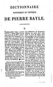 Dictionnaire Historique Et Critique / 9. L
