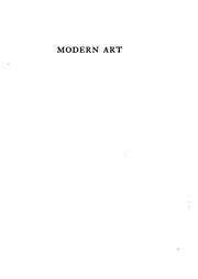 Modern art; being a contribution to a new system of æsthetics