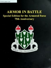 Armor In Battle :special Edition For The Armored Force 75th Anniversary /