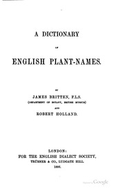 A Dictionary Of English Plant-names