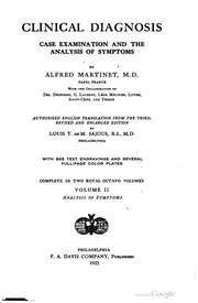 Clinical Diagnosis, Case Examination And The Analysis Of Symptoms