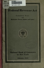 Federal Revenue Act Of 1918;