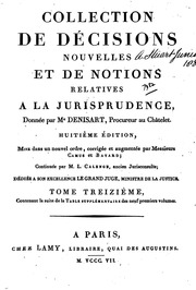 Collection de décisions nouvelles et de notions relatives à la jurisprudence