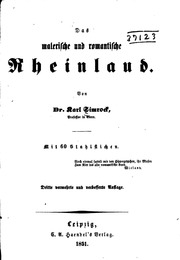 Das Malerische Und Romantische Rheinland