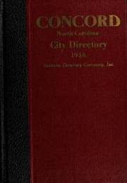 Baldwin's Concord, North Carolina City Directory [1938]