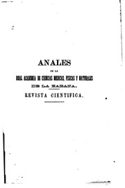 Anales de la Academia de Ciencias Médicas, Físicas y Naturales de la Habana : revista científica