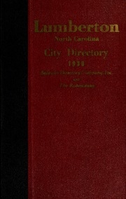 Baldwin and Robesonian's Lumberton ، North Carolina City Directory 1938]