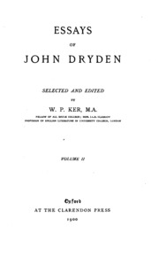 Essays Of John Dryden