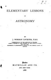 Elementary Lessons In Astronomy