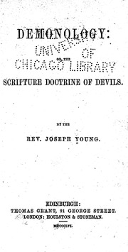 Demonology : Or, The Scripture Doctrine Of Devils