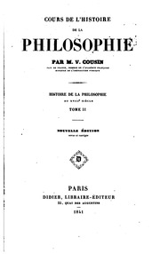 Cours De L'histoire De La Philosophie