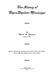 The History Of Negro Baptists In Mississippi