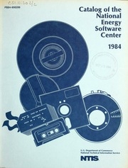 Catalog Of The National Energy Software Center, 1984