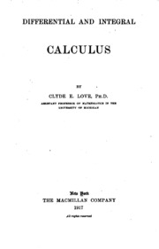 Differential And Integral Calculus