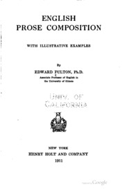 English Prose Composition, With Illustrative Examples
