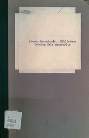 Cataleg dels manuscrits. Format per J. Massó Torrents