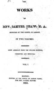 The Works Of Samuel Shaw