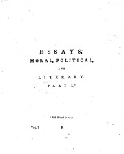 Essays And Treatises On Several Subjects. ..