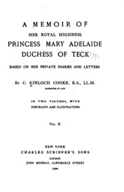 مذكرات ... الأميرة ماري أديلايد ، دوقة تيك ؛
