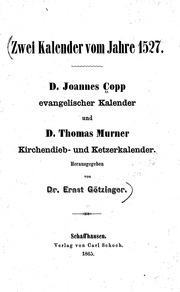 Zwei Kalender Vom Jahre 1527