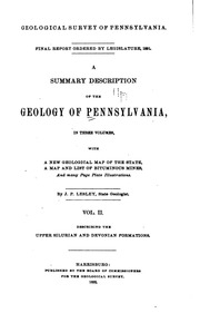 Geological Survey Of Pennsylvania