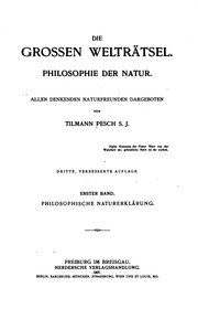 Die grossen Welträtsel : Philosophie der Natur