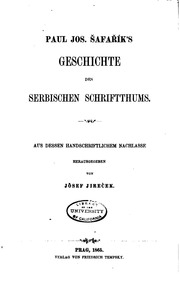 Geschichte der südslawischen Literatur; aus dessen handschriftlichem Nachlasse;