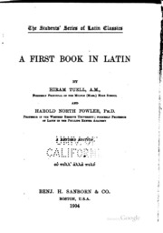 A First Book In Latin