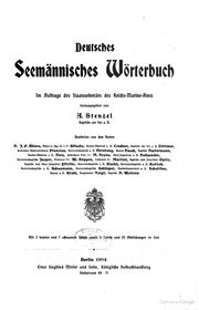 Deutsches seemännisches wörterbuch; im auftrage des staatssekretärs des Reichs-marine-amts