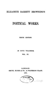 Elizabeth Barrett Browning's Poetical Works