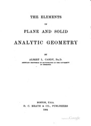 The Elements Of Plane And Solid Analytic Geometry