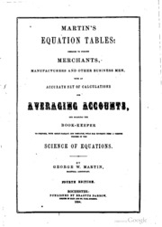 Equation Tables Designed To Furnish Merchants, Manufacturers And Other ...