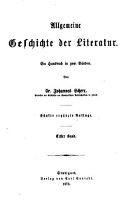 Allgemeine Geschichte Der Literatur