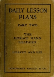 Daily Lesson Plans; A Teacher's Manual ..