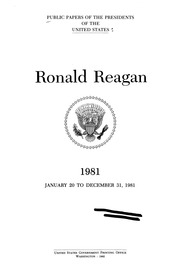 Ronald Reagan [electronic Resource] : 1981 : January 20 To December 31, 1981