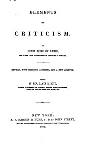 Elements Of Criticism