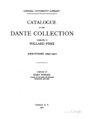 Catalogue Of The Dante Collection Presented By Willard Fiske