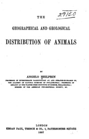 The Geographical And Geological Distribution Of Animals