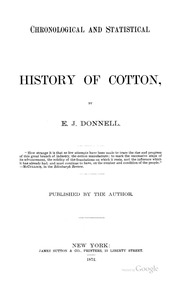 Chronological And Statistical History Of Cotton