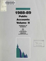 British Columbia Public Accounts 1988-89. Vol. 2 Schedule Of Payments