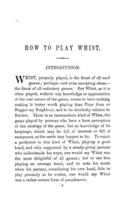How To Play Whist : With The Laws And Etiquette Of Whist. Whist-whittlings, And Forty Fully-annotated Games