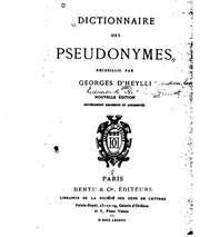 Dictionnaire Des Pseudonymes