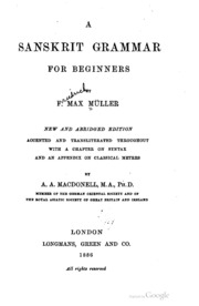 A Sanskrit Grammar For Beginners