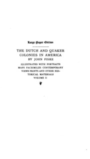 The Dutch And Quaker Colonies In America