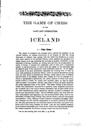 Chess In Iceland And In Icelandic Literature: With Historical Notes On Other ...