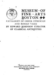 Catalogue Of Greek, Etruscan And Roman Vases