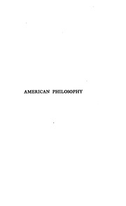 American Philosophy, The Early Schools
