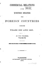 Commercial Relations Of The United States With Foreign Countries