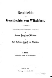 تاريخ عائلة von Witzleben T. 1. التطبيق .1