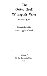 The Oxford Book Of English Verse, 1250-1900;